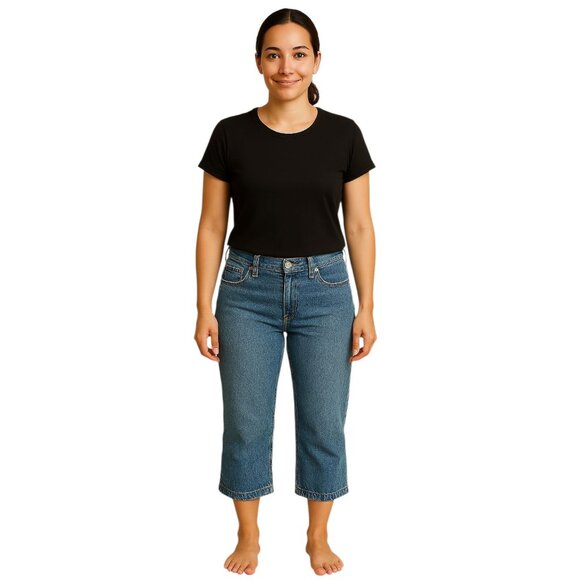 Tommy Hilfiger Capri Jeans Cropped Pants Vintage Blue Denim Women's WOMAN'S 4 - Picture 1 of 11